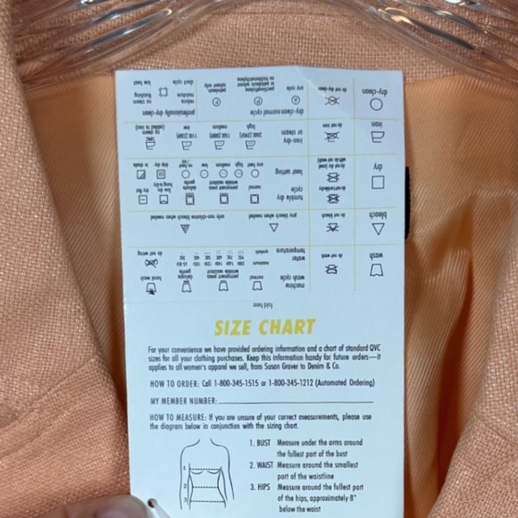 NWT Dialogue Linen Jacket, Peach, Plus Size 1X - Picture 9 of 10